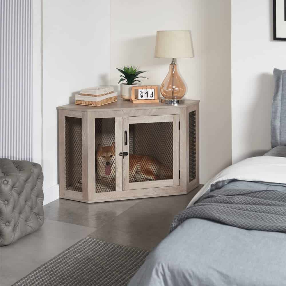 corner furniture dog crate